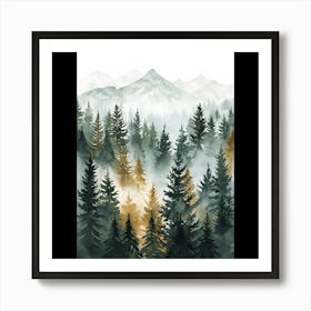 Forest In The Mist Art Print