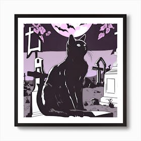 Spooky Cat Art Print