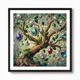 Tree Of Jewels Art Print