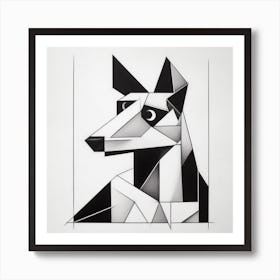 Geometric Dog 5 Art Print