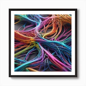 Colorful Wires 40 Art Print