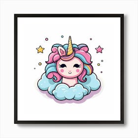 Unicorn On A Cloud 1 Art Print