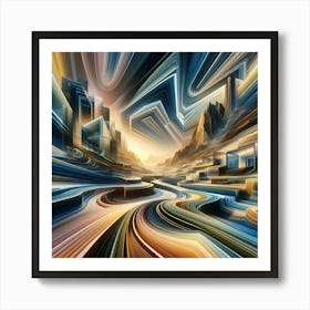 Abstract Cityscape 2 Art Print