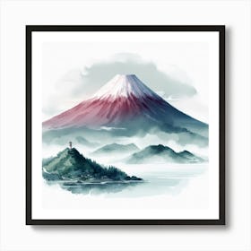 Japanese volcano Fuji 3 Art Print