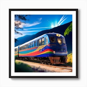 Train On The Tracks Art Print