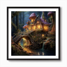 Fairy House In The Forest Art Print