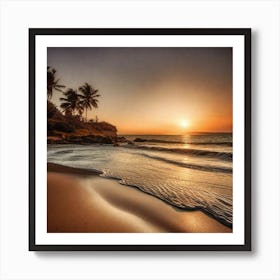 Sunset On The Beach 800 Art Print