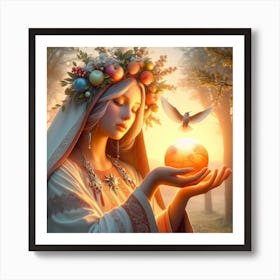 Virgin And The Dove Art Print