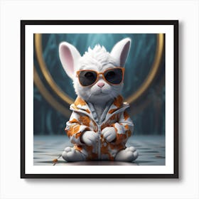 Rabbit In Sunglasses 1 Art Print