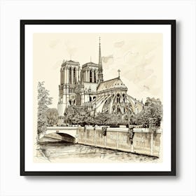 Notre Dame Cathedral 1 Art Print