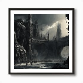 Dark Fantasy City Art Print