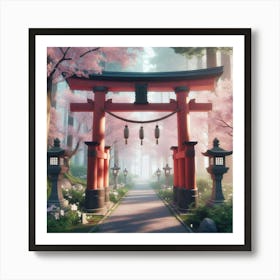 Japanese Tori Gate Art Print