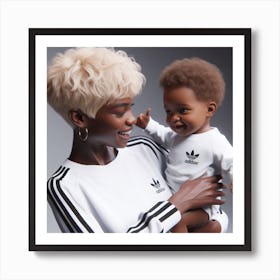 Adidas Woman Holding Baby Art Print