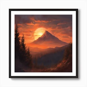 Ember Sunset Art Print