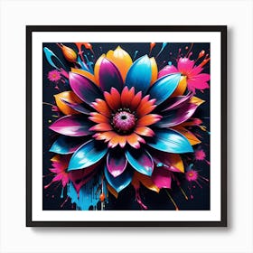 Colorful Flower Painting Art Print