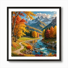 Autumn In The Mountains 4 Art Print