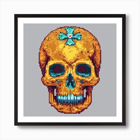 Pixel Skull 1 Art Print