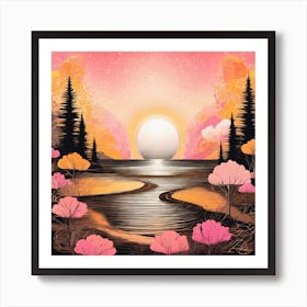 Apricot world 1 Art Print