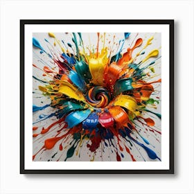 Colorful Splatters Art Print