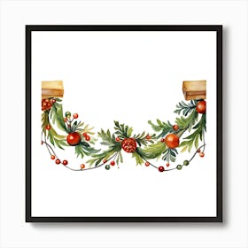 Christmas Garland Art Print