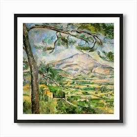 Claude Monet'S View Of Mont Blanc Oil Painting Landscape Illustration Art Print