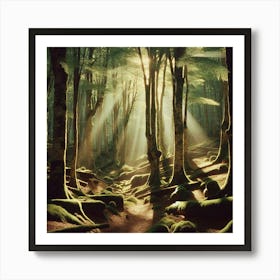 Mossy Forest Art Print