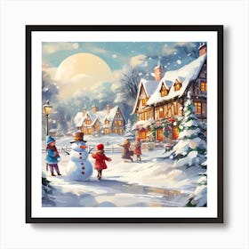 Christmas Village 10 Art Print