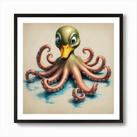 Octopus Duck 1 Art Print