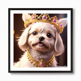 Princess Dog Art Print