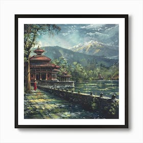 Tibetan Temple 1 Art Print