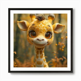 Cute Giraffe 28 Art Print