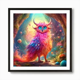 Colorful Owl 44 Art Print