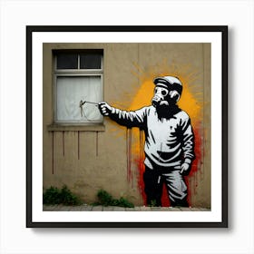 Graffiti By Banksy Art Print