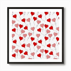 Heart Balloons Art Print