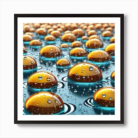 Water Droplets 14 Art Print