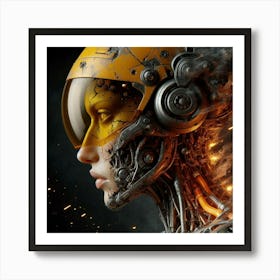 Futuristic Woman 19 Art Print