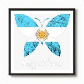 Argentina Butterfly Sun Of May Buenos Aires Argentinian Flag Art Print