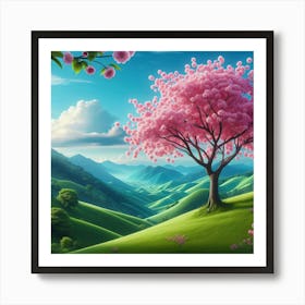 Cherry Blossom Tree Art Print