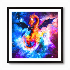 Glimpse of the Space Dragon Art Print