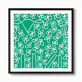 Green Sheep Art Print