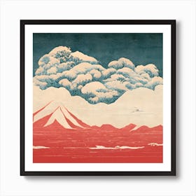 Crimson Horizon Art Print