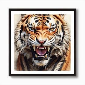 A predatory lion Art Print