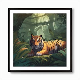 Tiger In The Jungle 13 Art Print