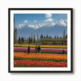 Kashmir Tulips Art Print