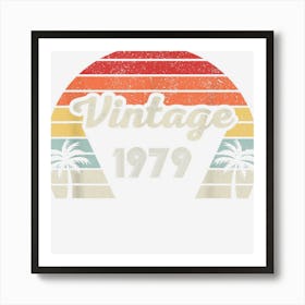 Vintage Born In 1979 Shirt 43rd Birthday Gift 43 Years Old Art Print