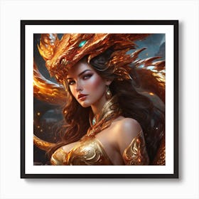 Golden Dragon Art Print