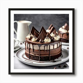 Sweet Treats Triple Chocolate Cake Art Print