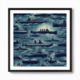 Submarines In The Sky Art Print