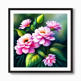 Pink Flowers Art Print