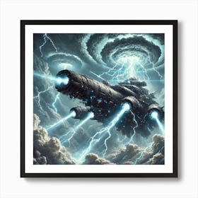 Aether Vortex Battleship Storm Cannons Art Print